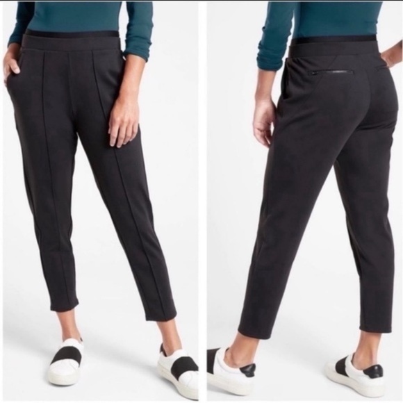 ATHLETA VENICE PINTUCK BLACK PANTS SIZE XS - Picture 1 of 16
